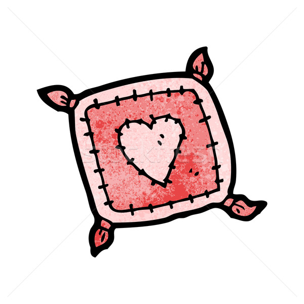 cartoon cushion with love heart Stock photo © lineartestpilot