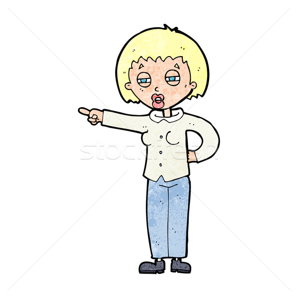 cartoon woman telling off Stock photo © lineartestpilot