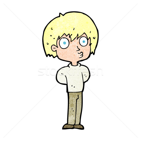cartoon impressed boy Stock photo © lineartestpilot