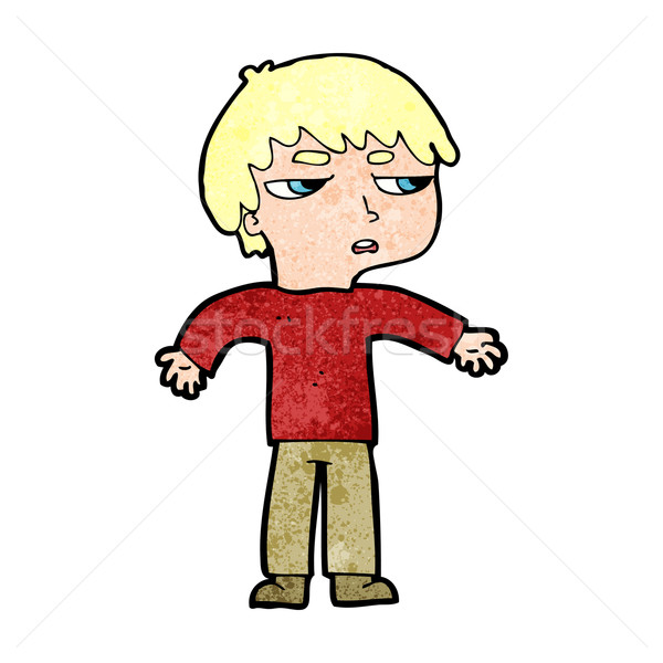 cartoon annoyed boy Stock photo © lineartestpilot
