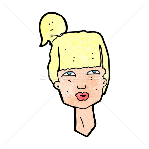 cartoon female head Stock photo © lineartestpilot