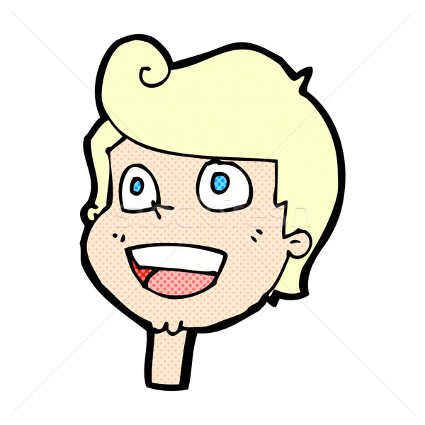 комического Cartoon счастливое лицо ретро стиль Сток-фото © lineartestpilot