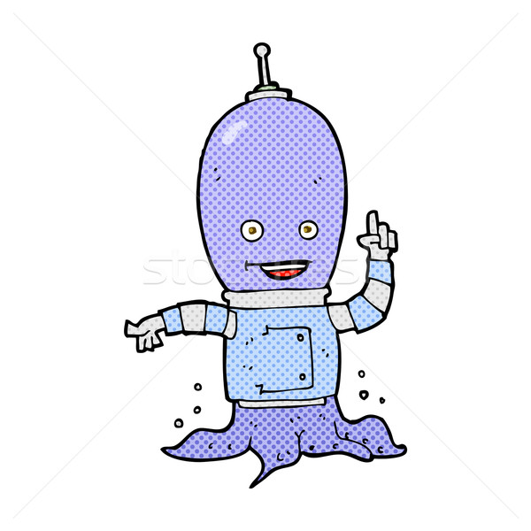 comic cartoon alien spaceman Stock photo © lineartestpilot
