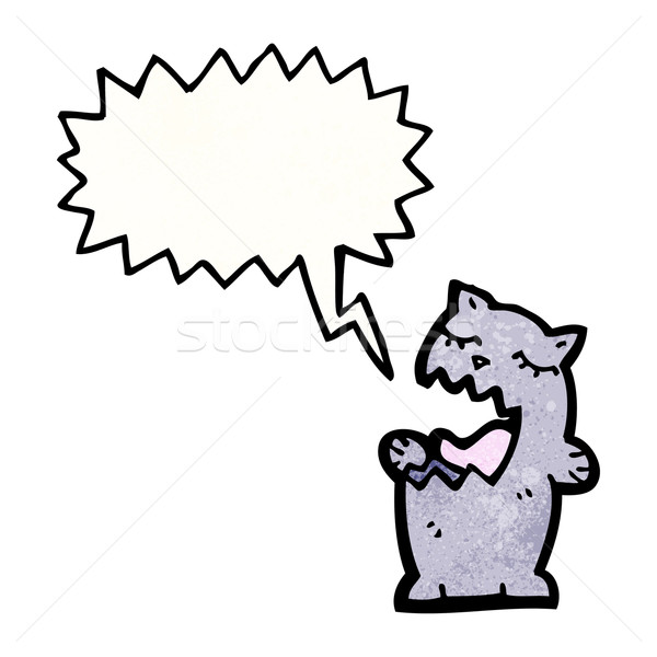 Cantando gato Cartoon hablar retro dibujo Foto stock © lineartestpilot