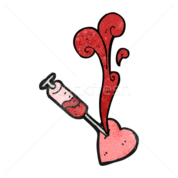 blood drained heart symbol Stock photo © lineartestpilot
