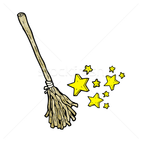 magic broom cartoon Stock photo © lineartestpilot