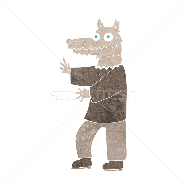 Cartoon drôle loup-garou homme design art Photo stock © lineartestpilot