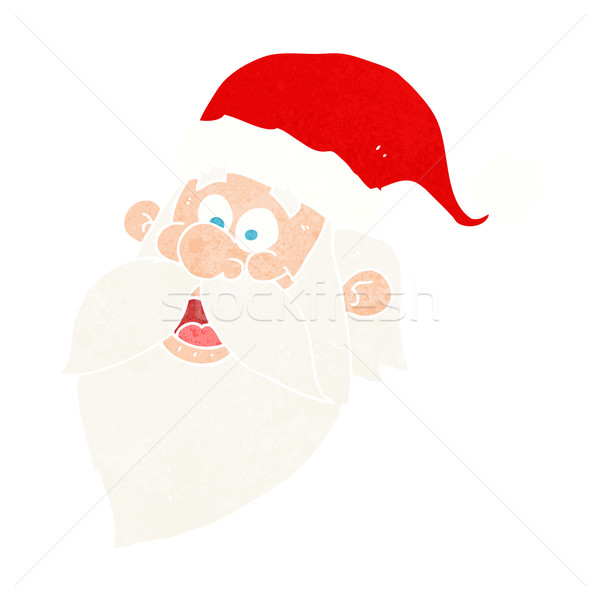 cartoon jolly santa claus face Stock photo © lineartestpilot
