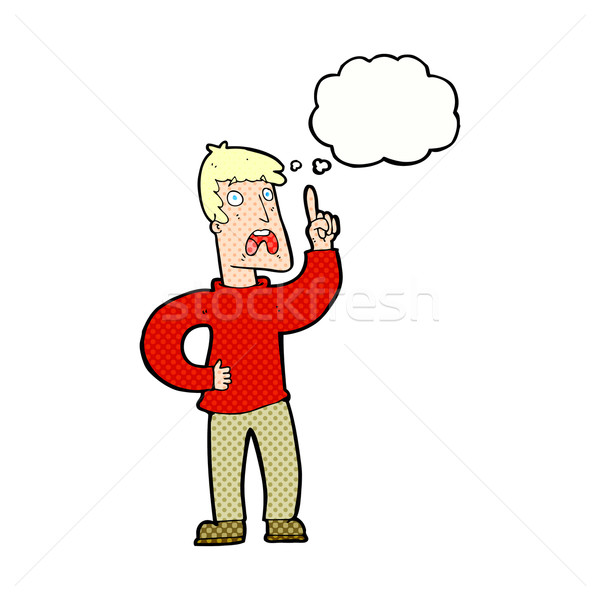 Cartoon человека жалоба мысли пузырь стороны дизайна Сток-фото © lineartestpilot