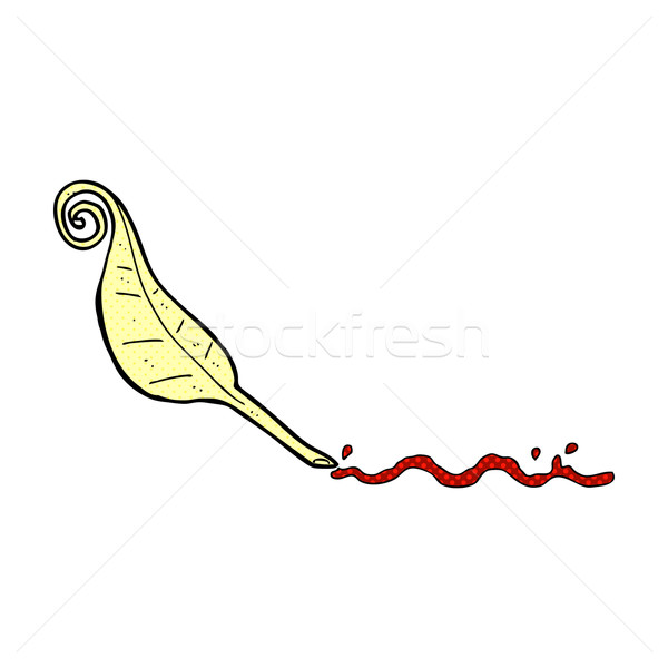 comic cartoon feather quill Stock photo © lineartestpilot