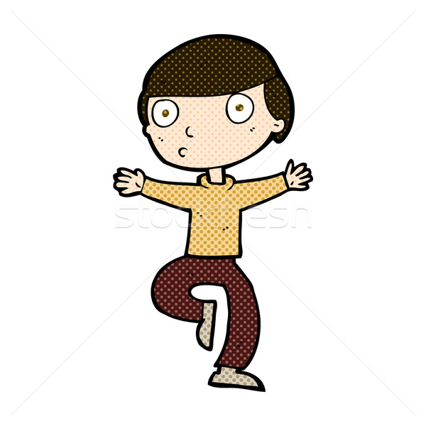 comic cartoon startled man Stock photo © lineartestpilot