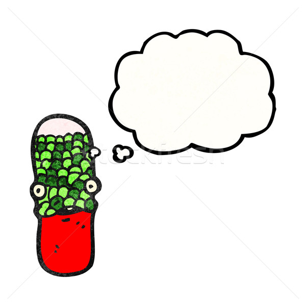 Karikatur medizinischen Pille Textur Hand glücklich Stock foto © lineartestpilot