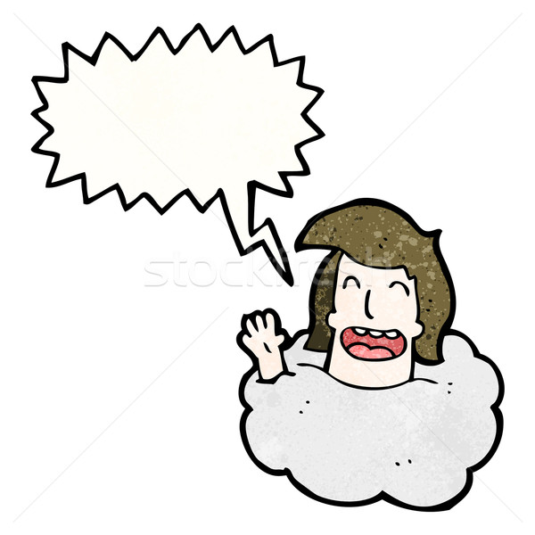 cartoon man in cloud Stock photo © lineartestpilot