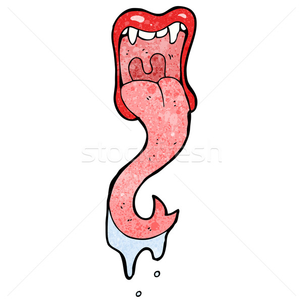 cartoon halloween mouth sticking out tongue Stock photo © lineartestpilot