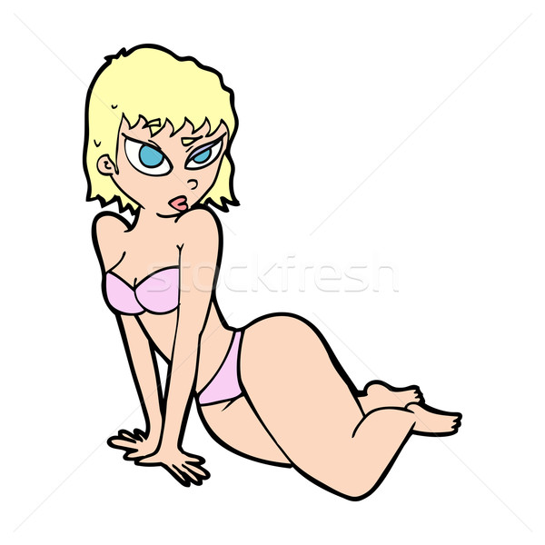 Rajz szexi nő alsónemű kéz szexi terv Stock fotó © lineartestpilot