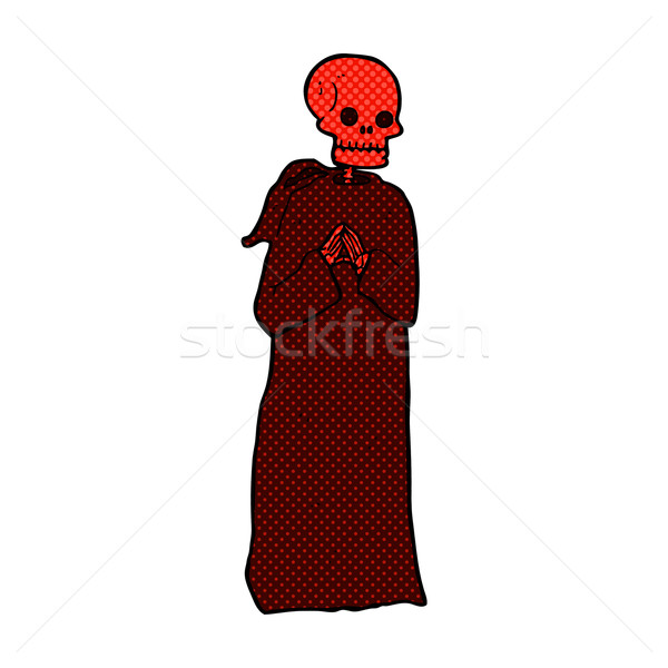 comic cartoon spooky skeleton in robe Stock photo © lineartestpilot