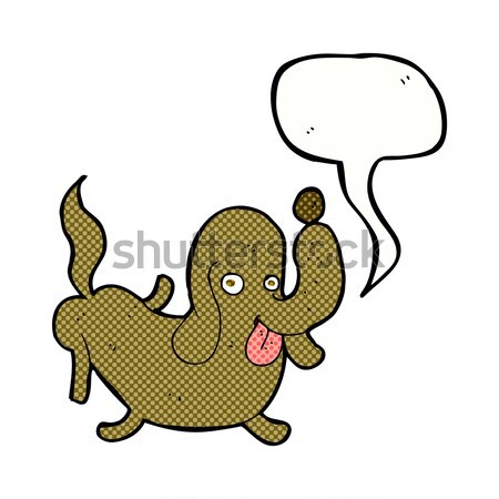 comic cartoon dog sticking out tongue Stock photo © lineartestpilot