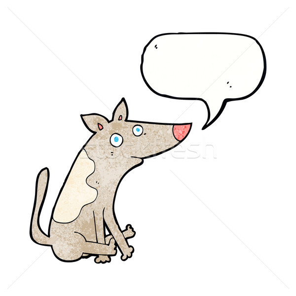 cartoon dog with speech bubble Stock photo © lineartestpilot