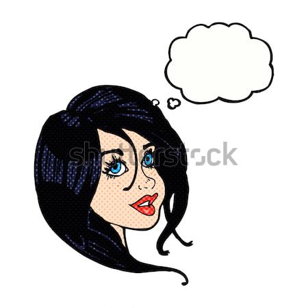 comic cartoon suspicious woman Stock photo © lineartestpilot
