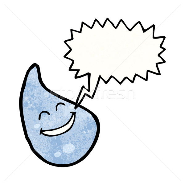 Cartoon gota de agua retro dibujo cute ilustración Foto stock © lineartestpilot