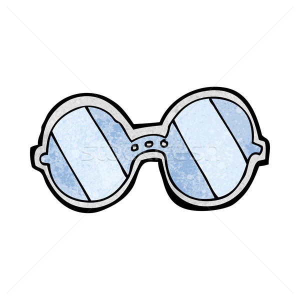 Karikatur Brillen Hand Design Gläser crazy Stock foto © lineartestpilot