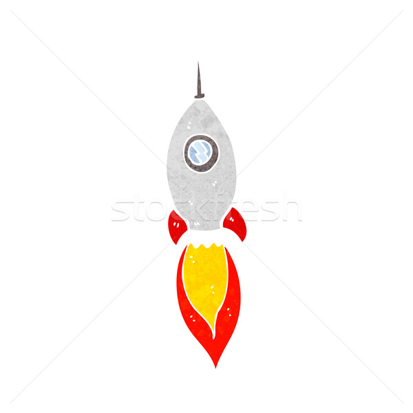 Desenho animado nave espacial mão projeto espaço navio Foto stock © lineartestpilot