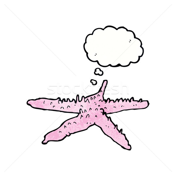 Karikatür denizyıldızı düşünce balonu el dizayn sanat Stok fotoğraf © lineartestpilot