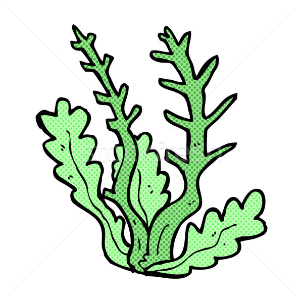 Comic desen animat alga retro stil Imagine de stoc © lineartestpilot
