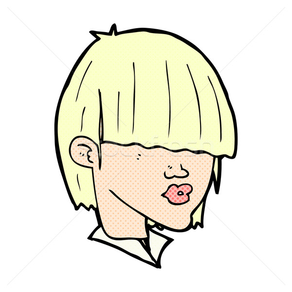 Stock photo: comic cartoon fashion haircut 