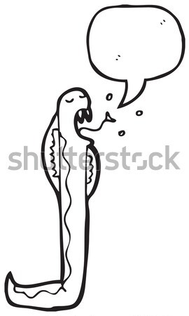 Głęboko morza Jellyfish czarno białe ilustracja sztuki Zdjęcia stock © lineartestpilot