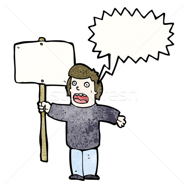 political protestor with placard Stock photo © lineartestpilot