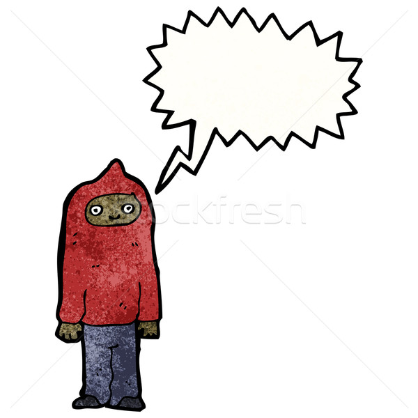 shouting teen in hooded sweatshirt Stock photo © lineartestpilot