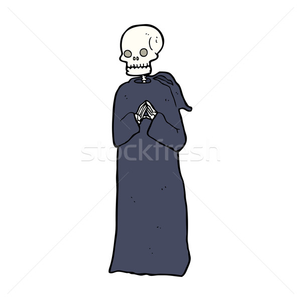 Karikatur Skelett schwarz robe Design Kunst Stock foto © lineartestpilot