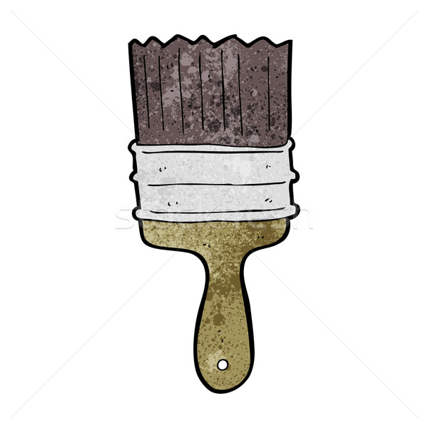 [[stock_photo]]: Cartoon · pinceau · main · design · peinture · fou