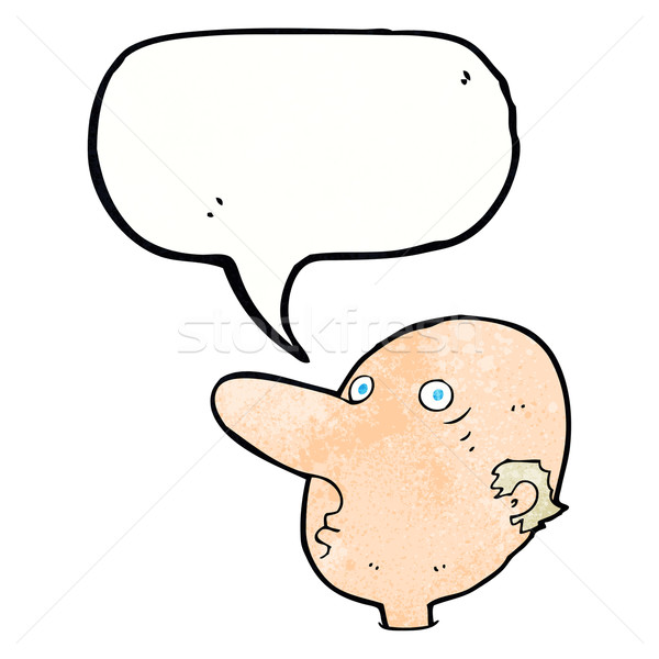 cartoon balding man with speech bubble Stock photo © lineartestpilot