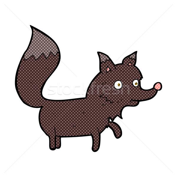 comic cartoon wolf cub Stock photo © lineartestpilot
