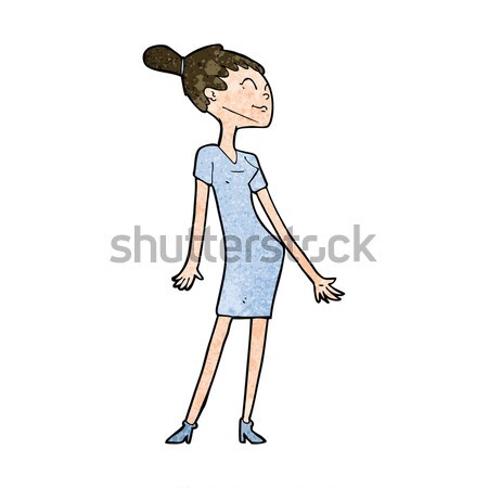 comic cartoon woman making dismissive gesture Stock photo © lineartestpilot