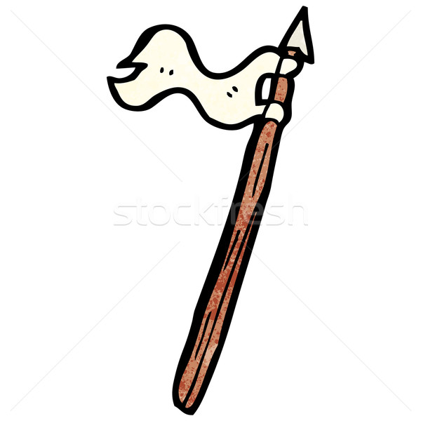 white flag on spear cartoon Stock photo © lineartestpilot