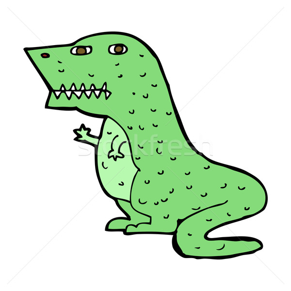 Cartoon динозавр дизайна искусства ретро смешные Сток-фото © lineartestpilot