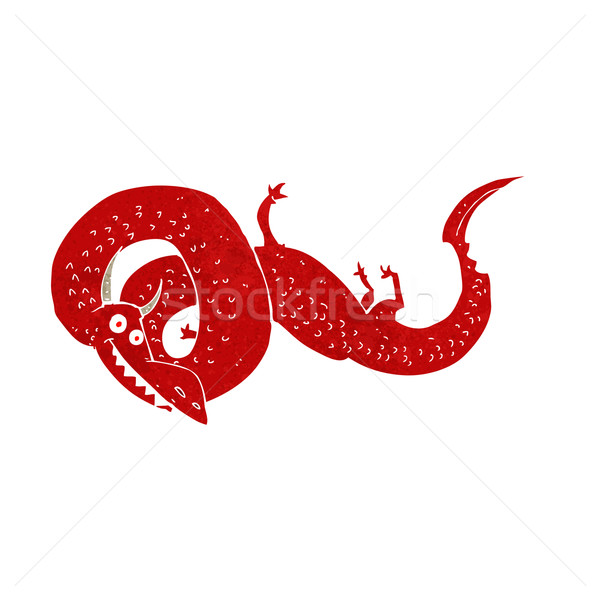 Cartoon Китайский дракон стороны дизайна искусства ретро Сток-фото © lineartestpilot