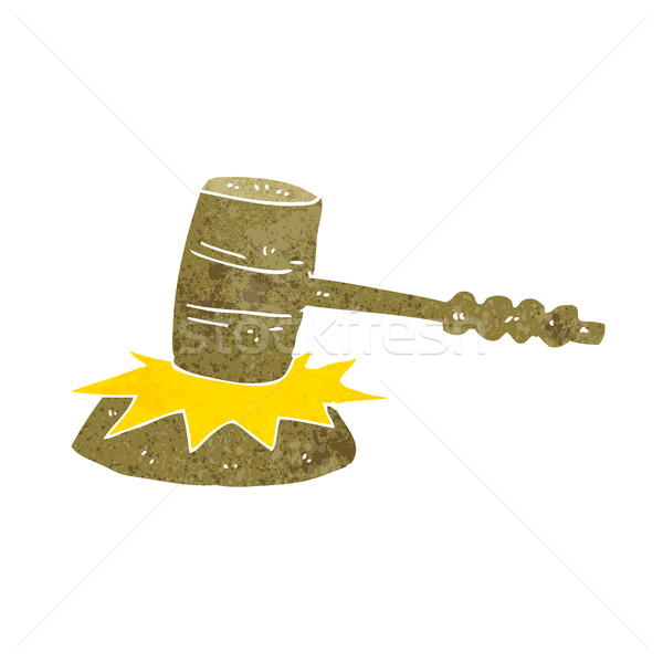 cartoon gavel banging Stock photo © lineartestpilot