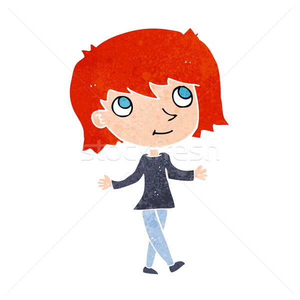cartoon girl with no worries Stock photo © lineartestpilot