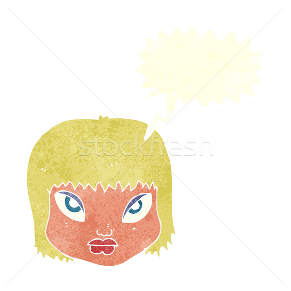 [[stock_photo]]: Cartoon · agacé · visage · bulle · main · design