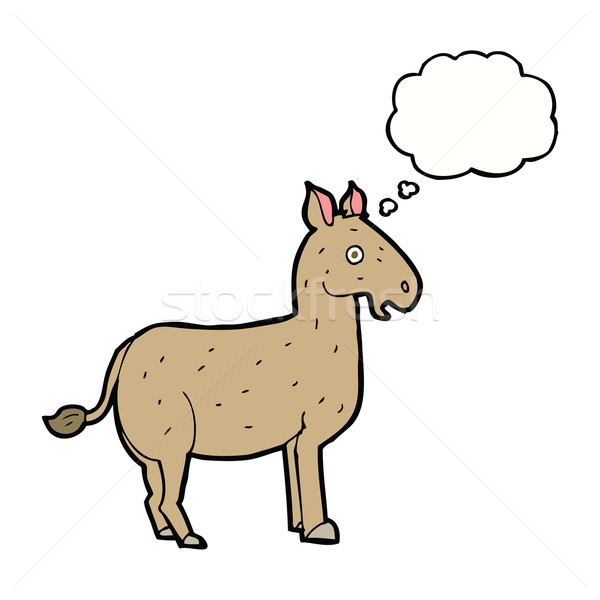 cartoon mule with thought bubble Stock photo © lineartestpilot