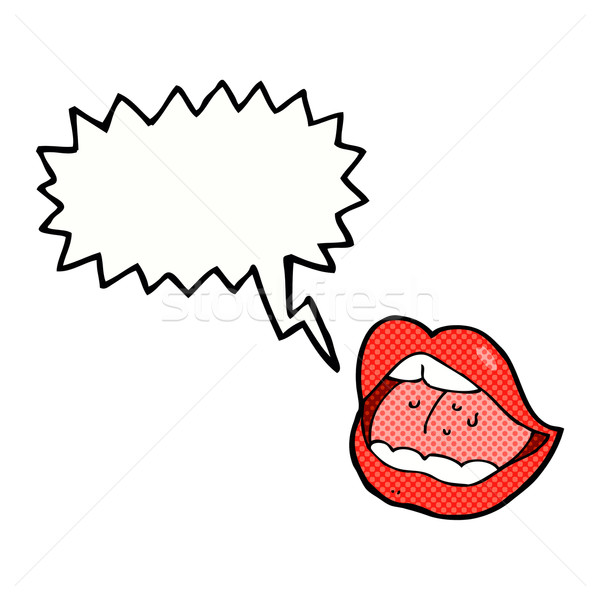 Cartoon Open Mouth With Speech Bubble Vector Illustration C Lineartestpilot 5347311 Stockfresh