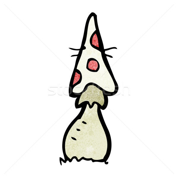 [[stock_photo]]: Cartoon · champignon · vénéneux · texture · main · heureux · dessin