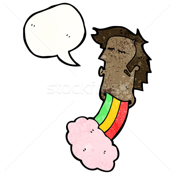 cartoon hallucinating man Stock photo © lineartestpilot