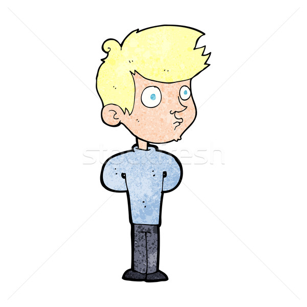 Cartoon jongen staren man ontwerp kunst Stockfoto © lineartestpilot