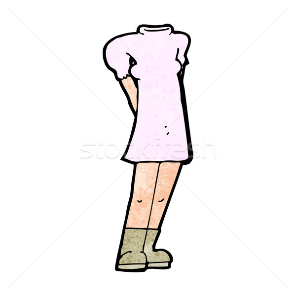 cartoon female body (add photos or mix and match cartoons) Stock photo © lineartestpilot