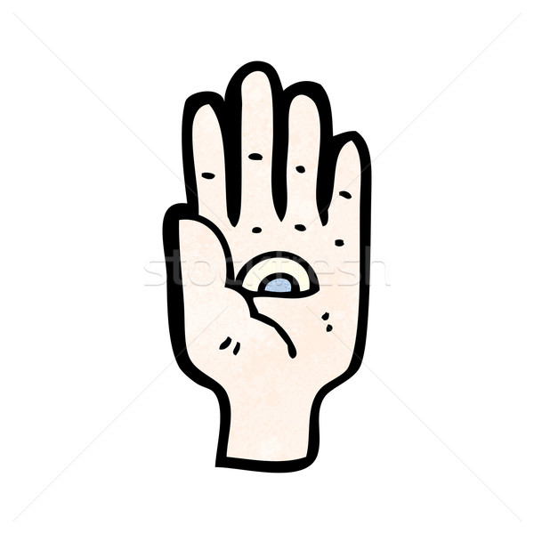 spooky all seeing eye hand symbol Stock photo © lineartestpilot